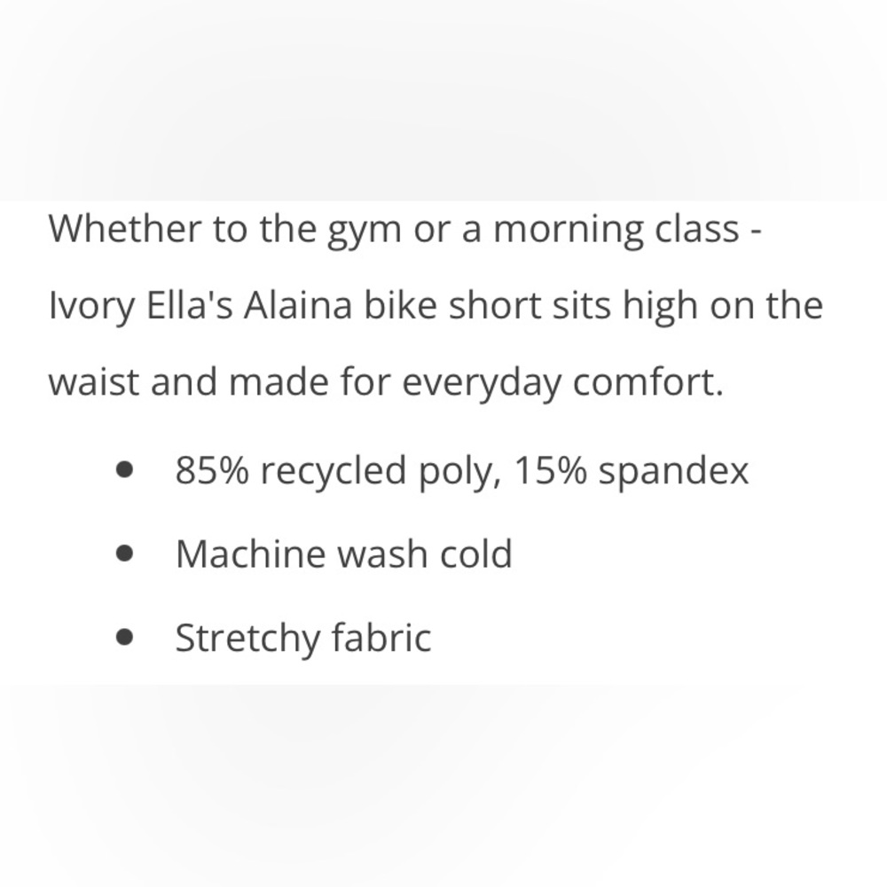 NWT Ivory Ella “Alaina” High Waisted Biker Shorts - Size XL - Picture 2 of 14